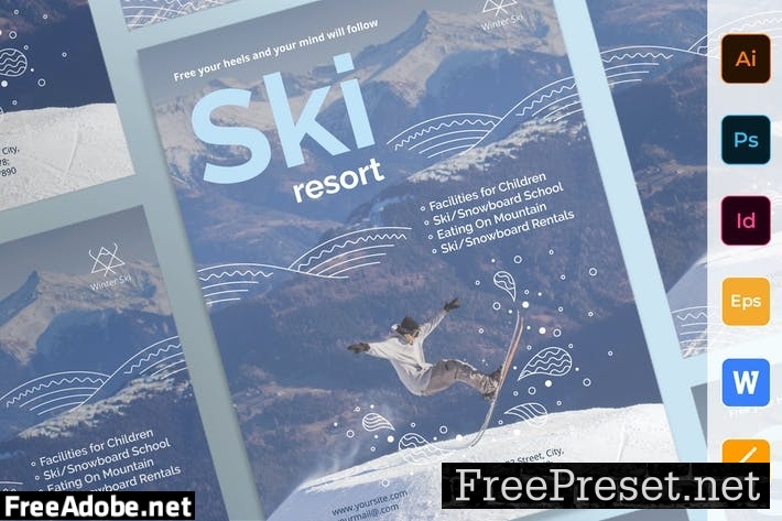 Ski Resort Poster 9K278CB