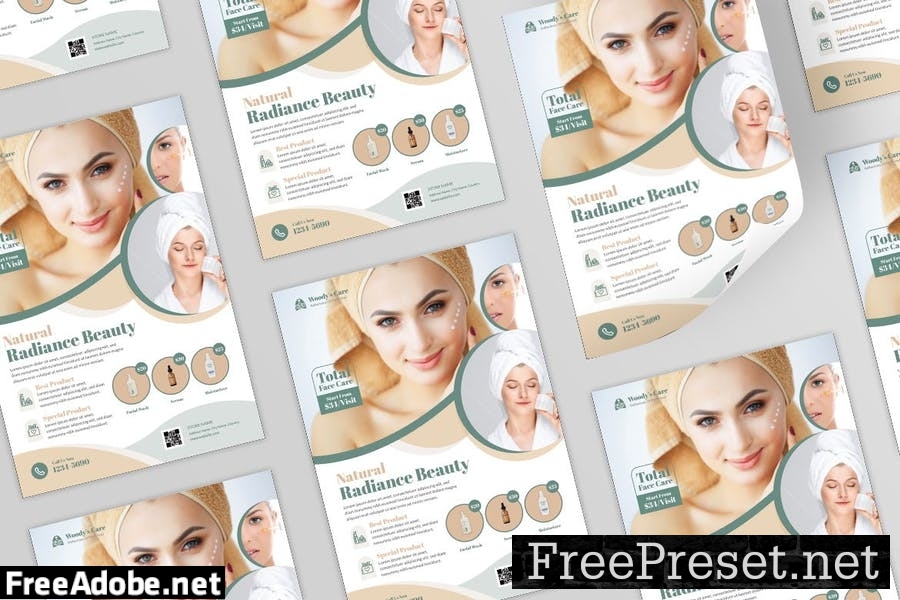 Skin care Flyer template promotion