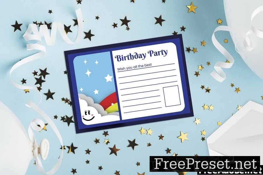 Sky - Kids Birthday Invitation