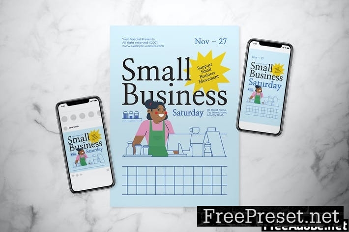 Small Business Saturday Flyer Set TTQWJQC