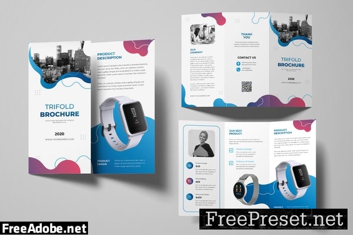 Smartwatch Trifold Brochure W7DGWCT