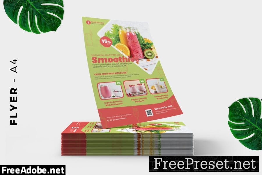 Smoothie Juice Flyer Design 73XFKXC