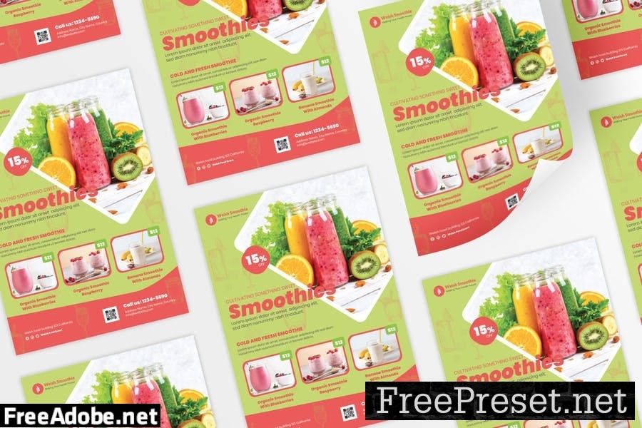 Smoothie Juice Flyer Design 73XFKXC