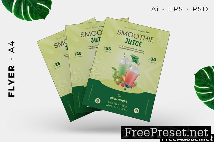 Smoothie Juice Flyer Design AFMF3ZV