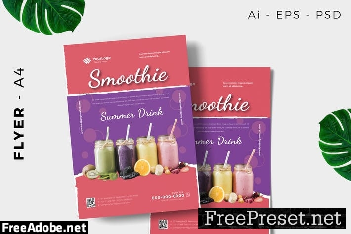 Smoothie Juice Flyer Design 4JXEZSG