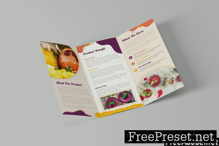 Smoothies Juices | Trifold Brochure