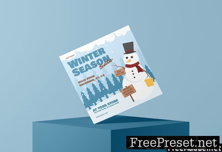 Snowman - Winter Sale Flyer Media Kit