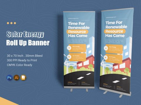 Solar Energy Roll Up Banner NMKMLLP