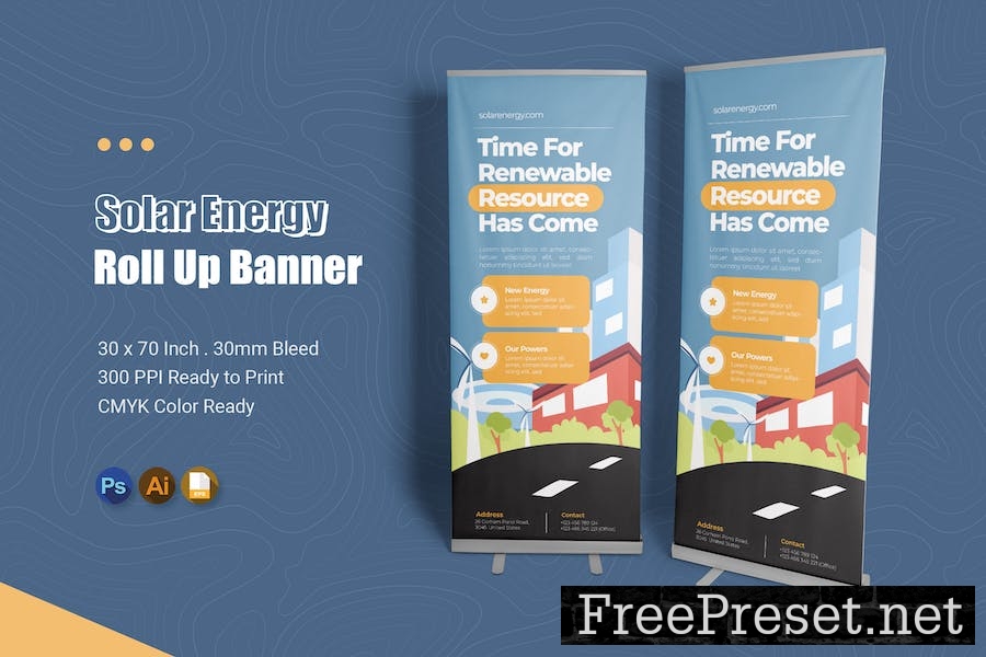 Solar Energy Roll Up Banner NMKMLLP
