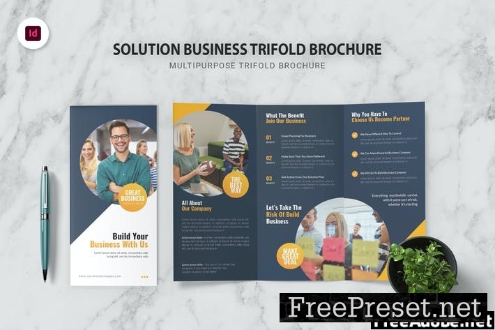 Solution Business Trifold Brochure U3FVQJL