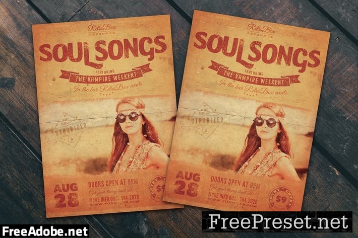 Soul Songs Flyer Poster FM73QR