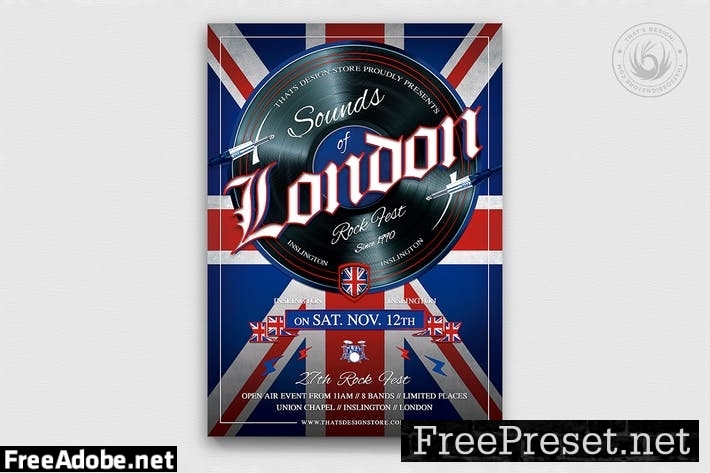 Sounds of London Flyer Template C8QQR37