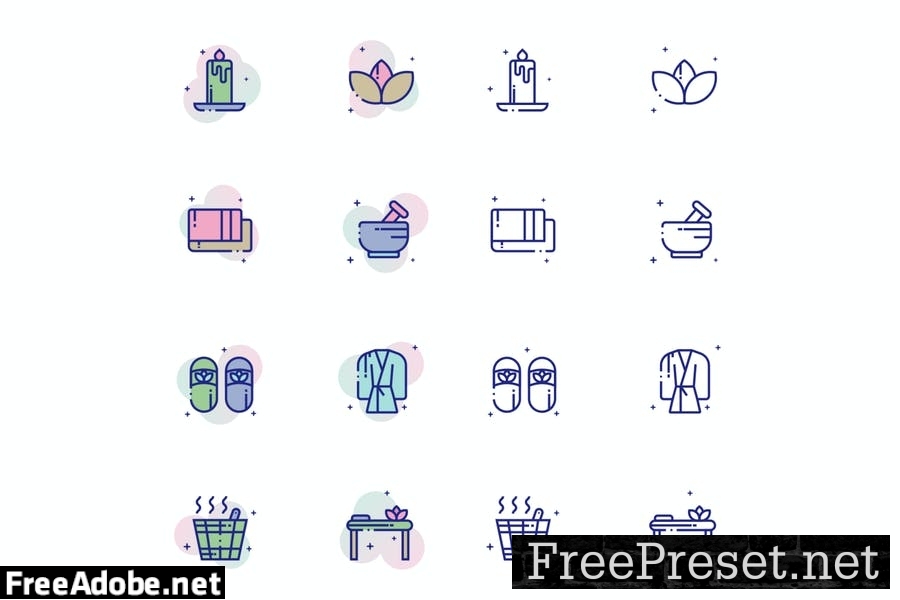 Spa and Wellness Icon Pack ZXUU7PN