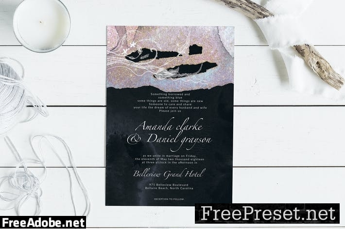 Sparkling Wedding Invitation Card CQT2TE