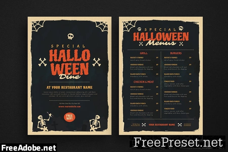 Special Halloween Dine Menus