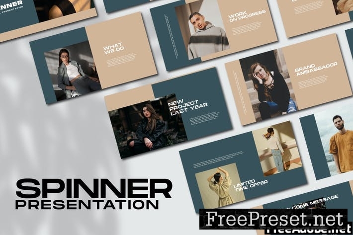 Spinner Powerpoint Template 8QNLKS2