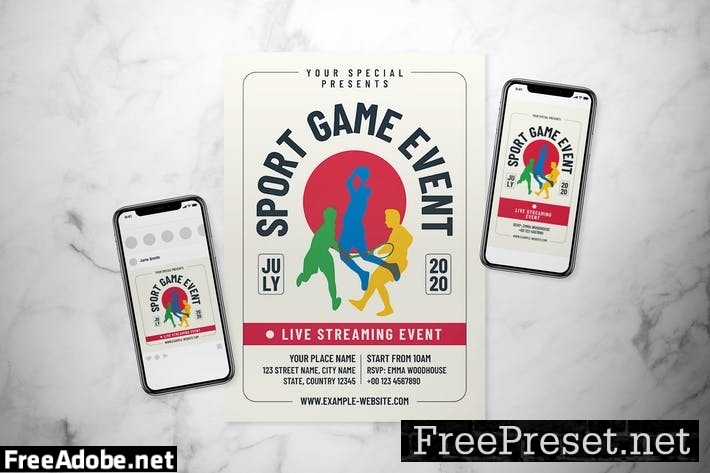 Sport Game Event Flyer Set GGHME3Z