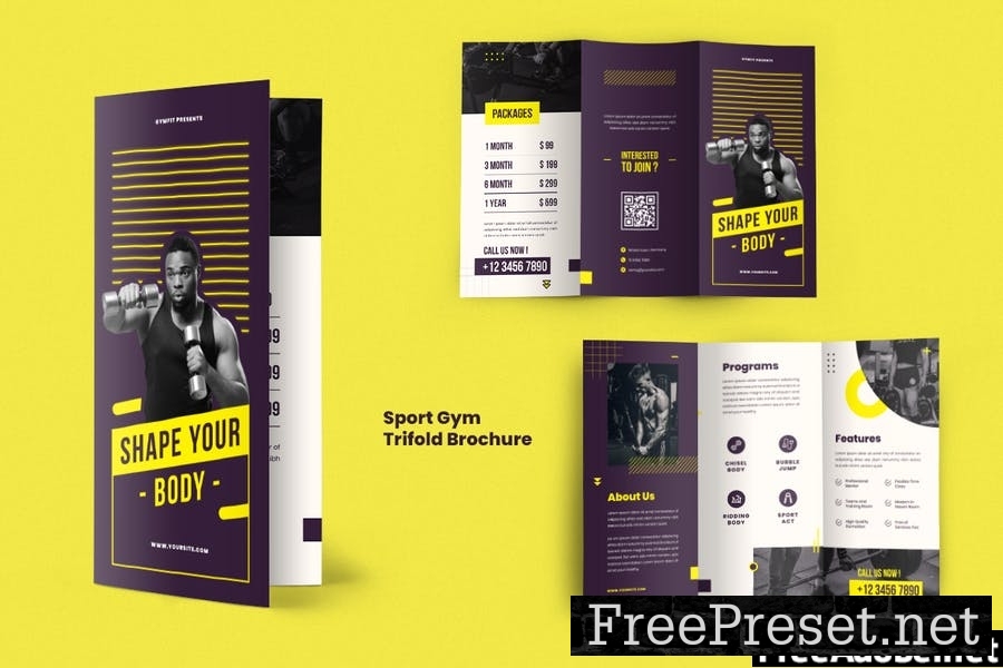 Sport Gym Trifold Brochure