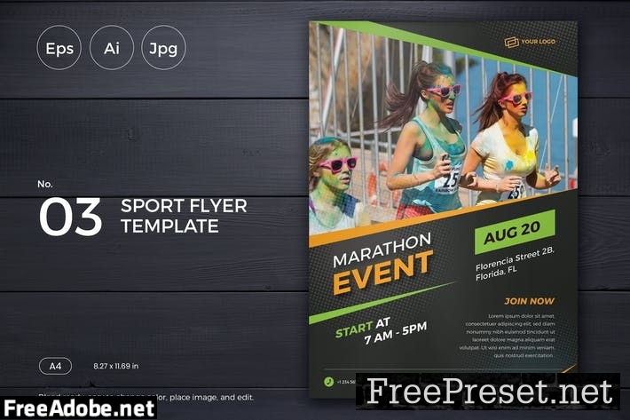 Sports Event Flyer Template 03 - Slidewerk 9F68T86