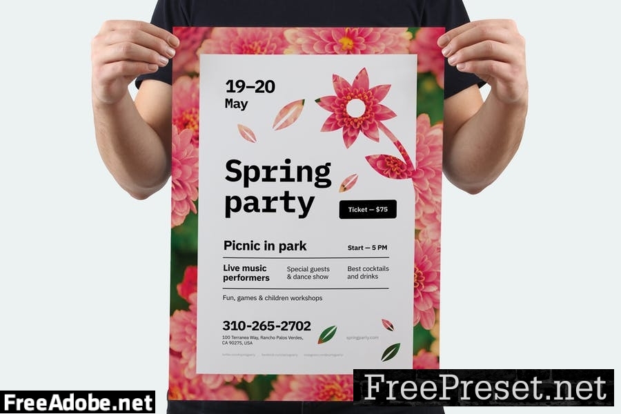 Spring Poster Template 4PJA3X