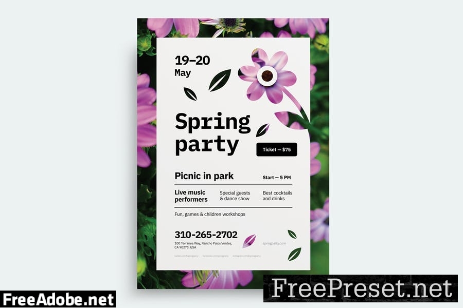 Spring Poster Template 4PJA3X