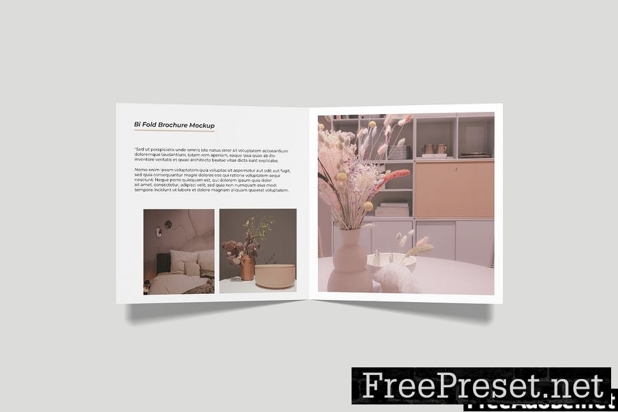 Square Bifold Brochure Mockup