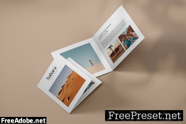 Square Bifold Brochure Mockup 7LZRUUJ