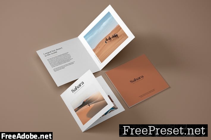 Square Bifold Brochure Mockup CMUZ5DQ