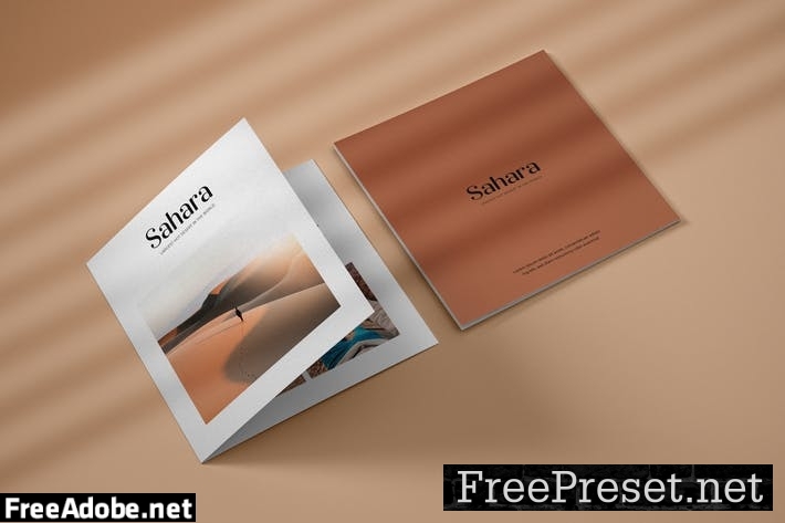 Square Bifold Brochure Mockup DBKP9QT