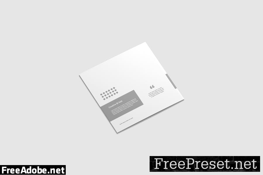 Square Bifold Brochure Mockup H4JVAX3