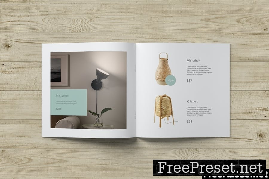 Square Brochure and Catalog Mockups HFWMT9C