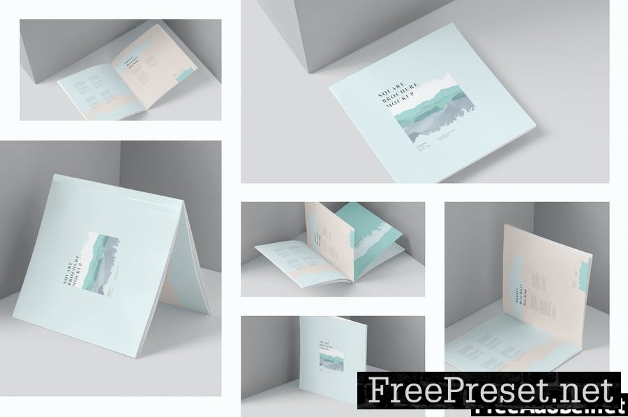 Square Brochure Mock-Ups