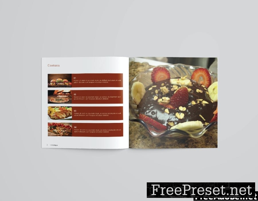 Square Cookbook Magazine/Brochure