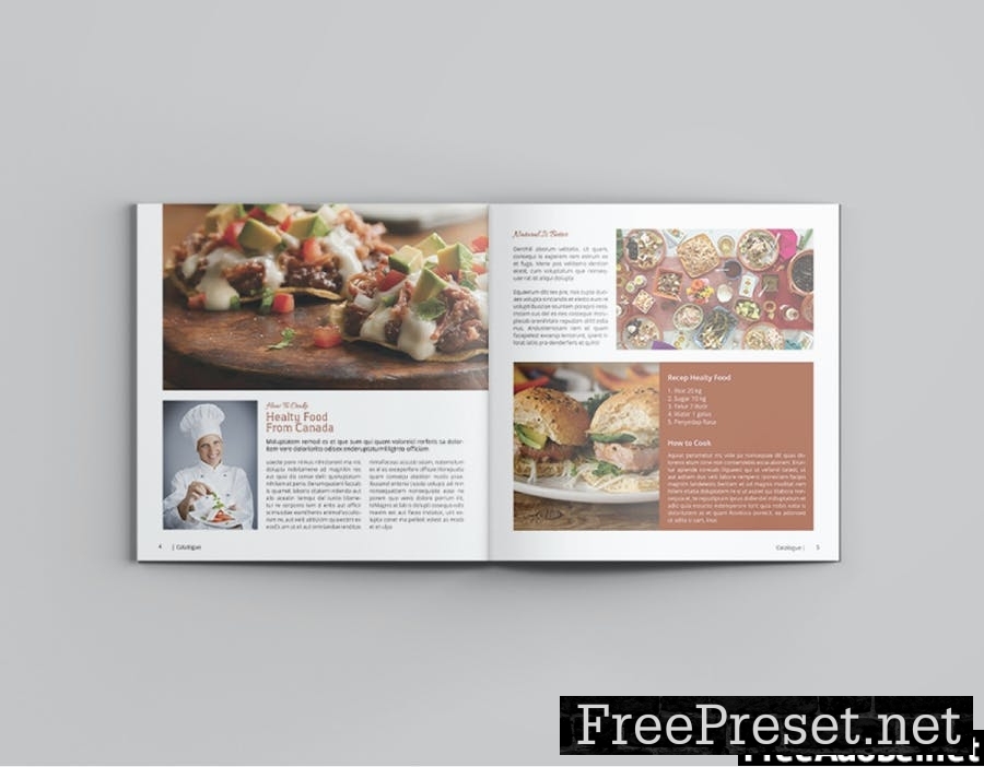 Square Cookbook Magazine/Brochure