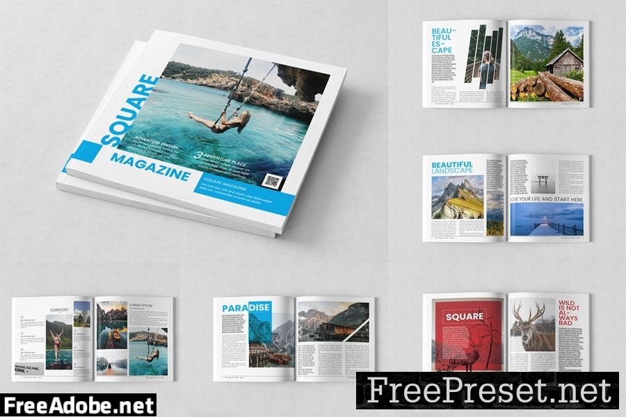 Square Magazine Template 44NJPCL