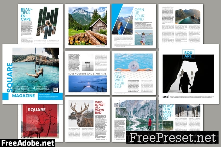 Square Magazine Template 44NJPCL