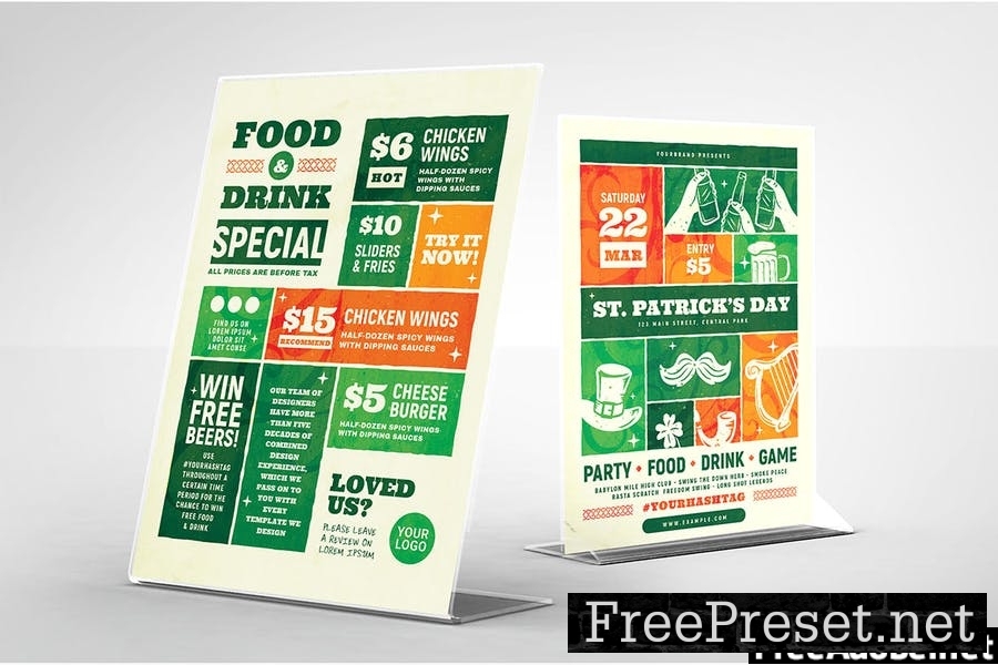 St. Patrick's Day Flyers & Menu