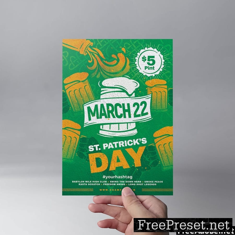 St. Patrick's Day Menu Flyer