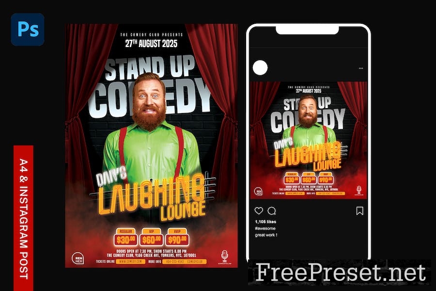 Stand Up Comedy Flyer BMVHKZU