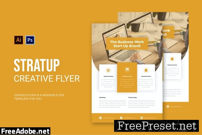 Startup Brand - Flyer B3XFU3U