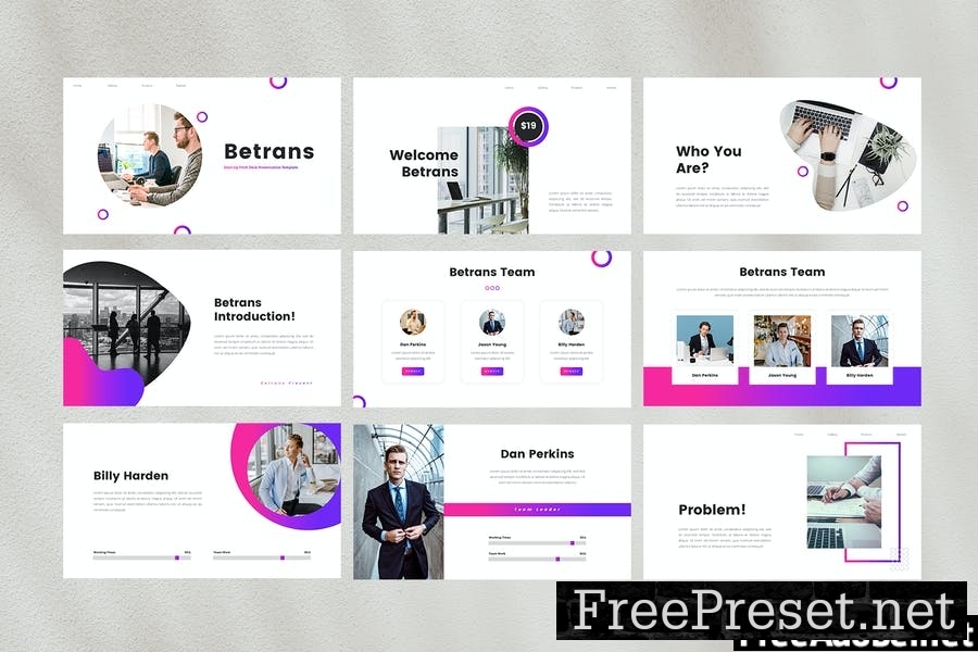 StartUp Pitch Deck PowerPoint Template MH42JEG