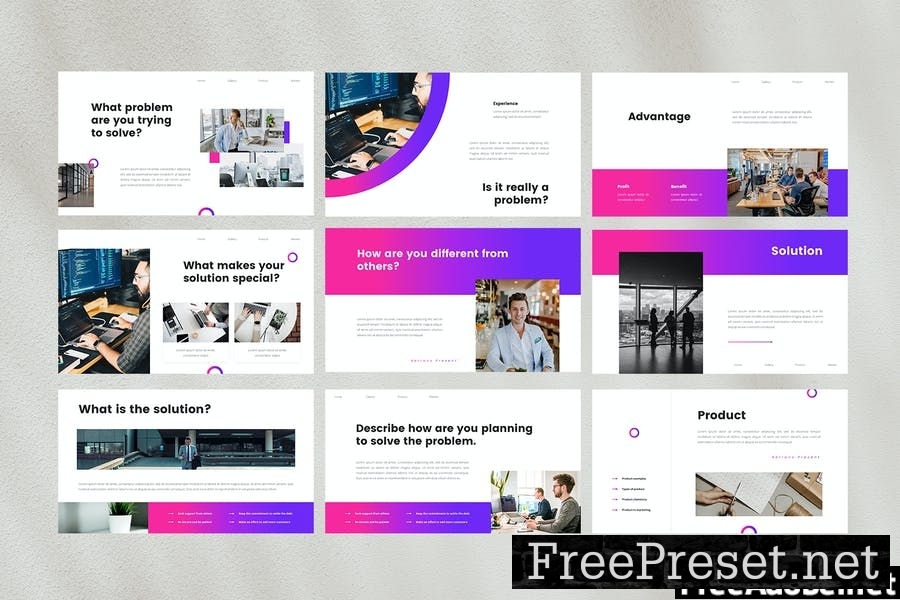 StartUp Pitch Deck PowerPoint Template MH42JEG