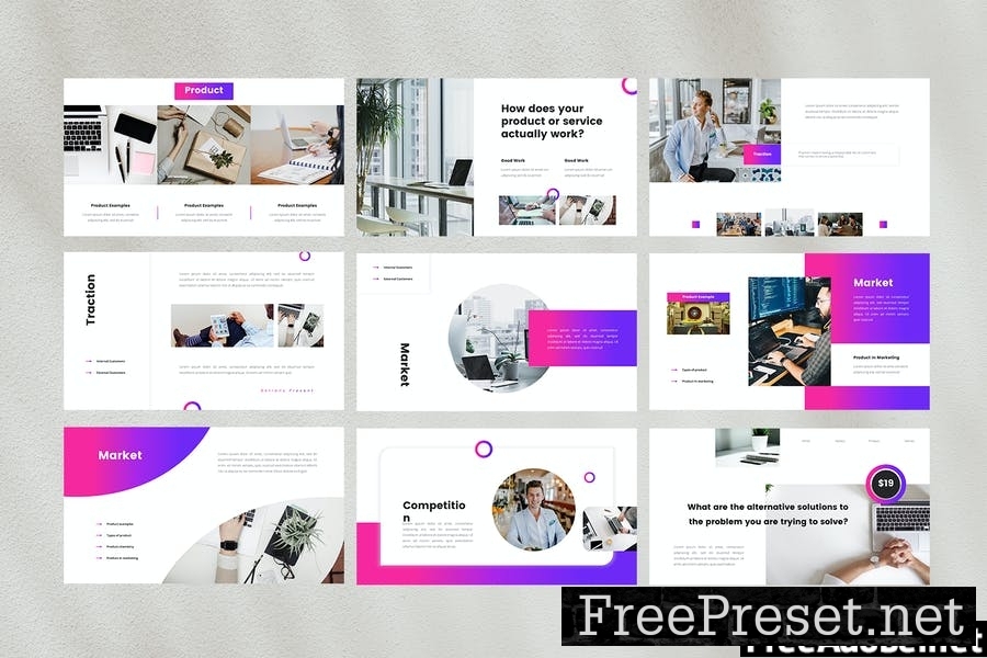 StartUp Pitch Deck PowerPoint Template MH42JEG