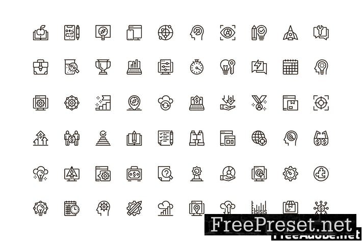 Startup Unique Web Line Icons Pack 9EMABF5