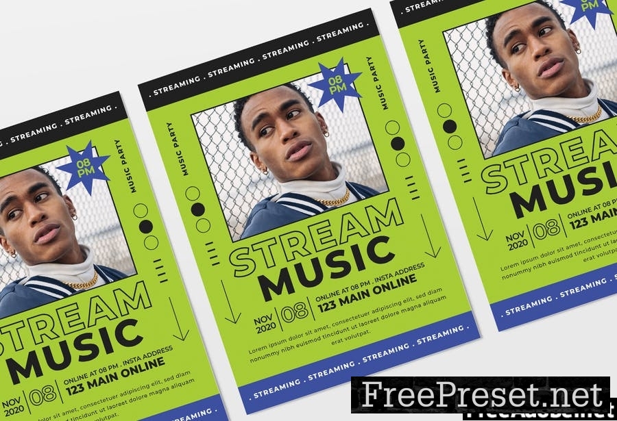 Streaming Music Flyer Pack TXJ8WQS