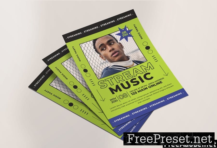 Streaming Music Flyer Pack TXJ8WQS