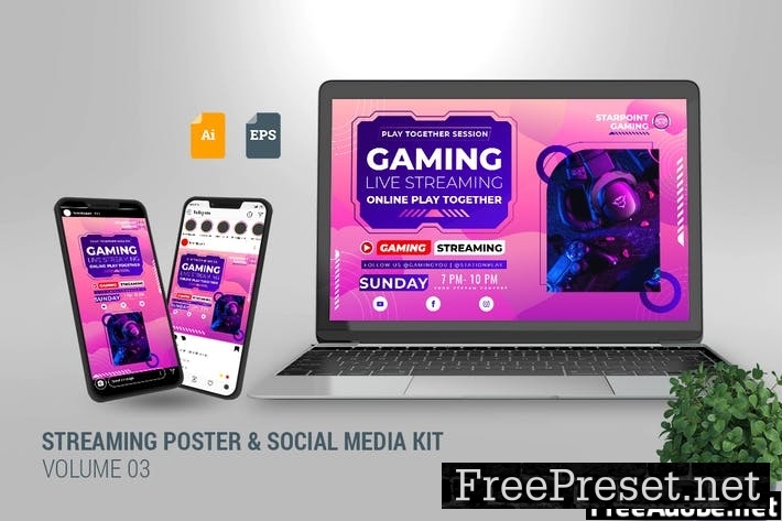 Streaming Poster & Social Media Kit Vol. 03 FT6L4HF