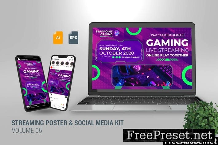 Streaming Poster & Social Media Kit Vol. 05 QLZA2L8