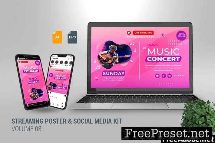 Streaming Poster & Social Media Kit Vol. 08 6NUPLP9