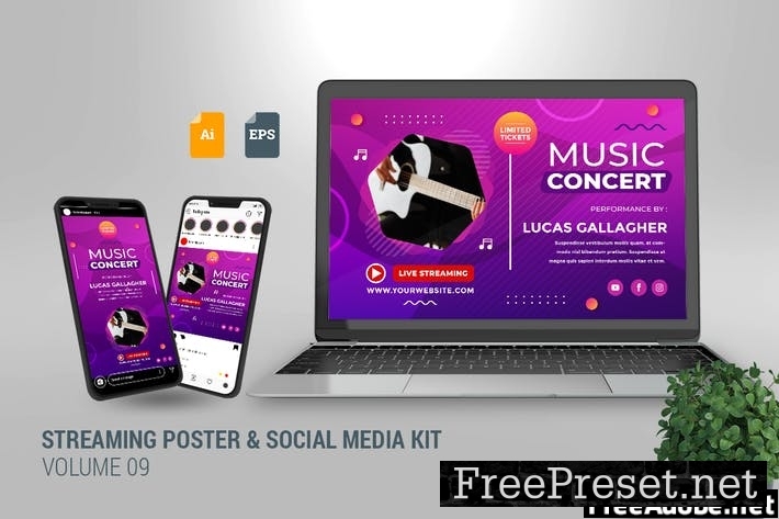 Streaming Poster & Social Media Kit Vol. 09 G8GF7QL